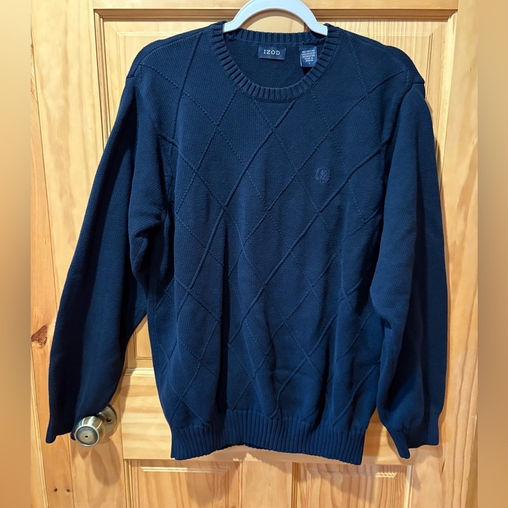 Izod Men's Navy Blue Pullover Sweater size L